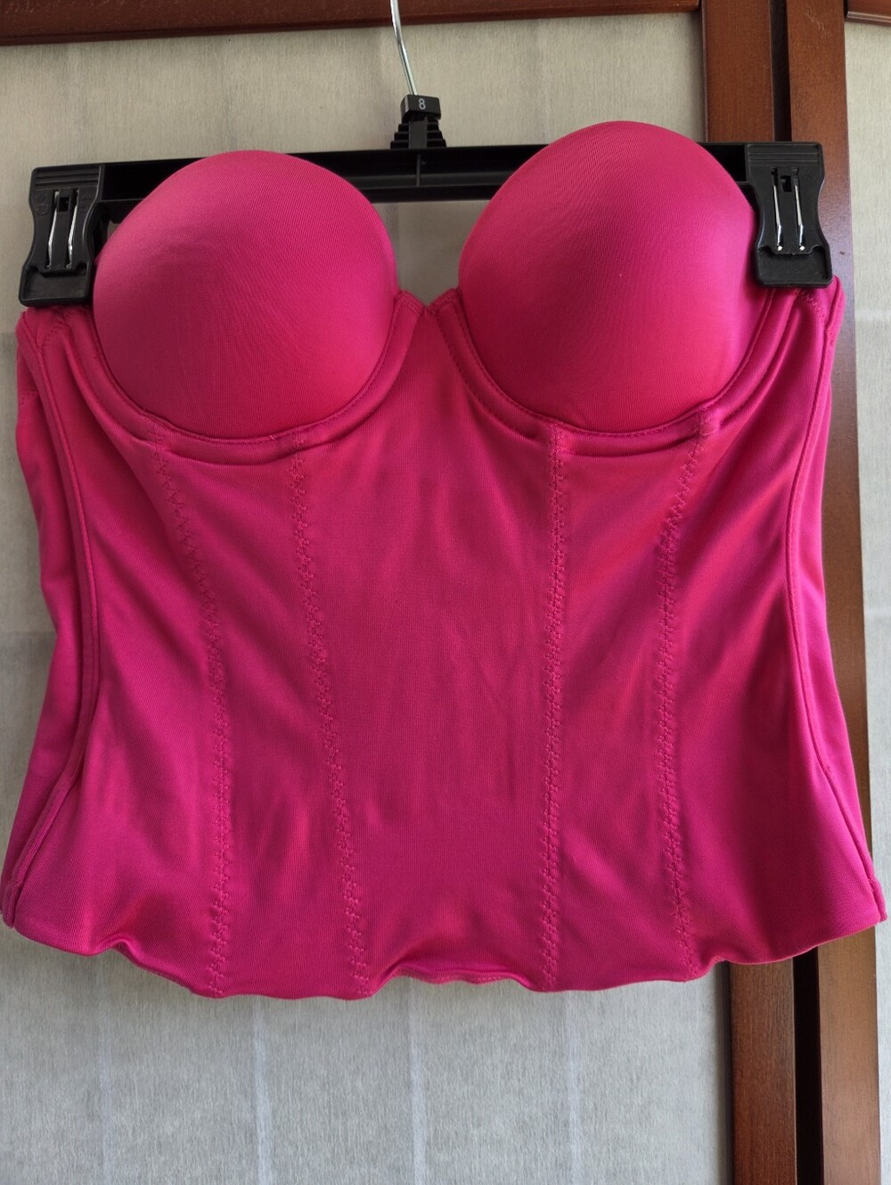 Victoria's Secret Hot Pink Low Back Bustier Corset Top 34A Barbiecore Y2K